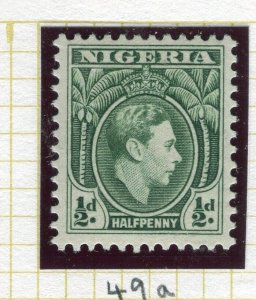 NIGERIA; 1938 early GVI issue fine Mint hinged Shade of 1/2d. value