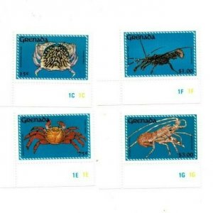 Grenada - 1990 - Crustaceans - Set Of 4 Stamps - MNH