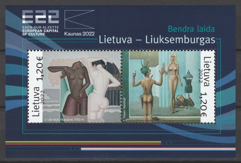 Lithuania 2022 Art, Culture MNH Block 