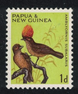 Papua NG Striped Gardener Bowerbird Bird 1d 1965 MNH SG#61