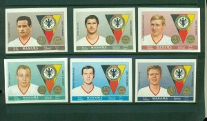 Ajman Manama #141-46B (1969 German Soccer set imperforate) CV €10,00