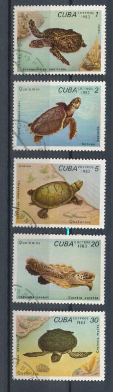 Cuba 1983 Scott 2617-2621 CTO - turtles