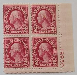 Scott Stamp #634 & 634b-1926 Scarce Washington Carmine-Lake, MNH OG- SCV $4,250