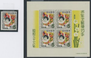 Japan #644 Mint (NH) Souvenir Sheet (Dog)