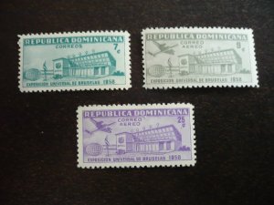 Stamps-Dominican Republic-Scott#507,C109,C110 -Mint Never Hinged Set of 3 Stamps