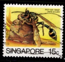 Singapore - #455 Potter Wasp - Used