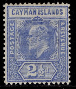 CAYMAN ISLANDS EDVII SG27, 2½d ultramarine, M MINT.