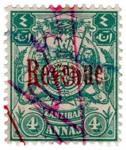 (I.B) Zanzibar Revenue : Duty Stamp 4a