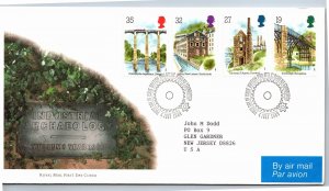 GREAT BRITAIN - INDUSTRIAL ARCHEALOGY SET OF 4 ON CACHET FDC 1989