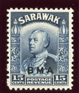 Sarawak 1945 KGVI 15c blue superb MNH. SG 135. Sc 144.