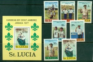 St Lucia 1977 Caribbean Boy Scout Jamboree + MS MUH