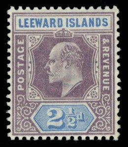 Leeward Islands 1902 KEVII 2½d dull purple & ultramarine MLH. SG 23. Sc 23.