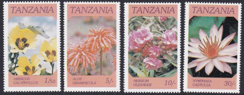 Tanzania #315-18 F-VF Mint ** Flowers