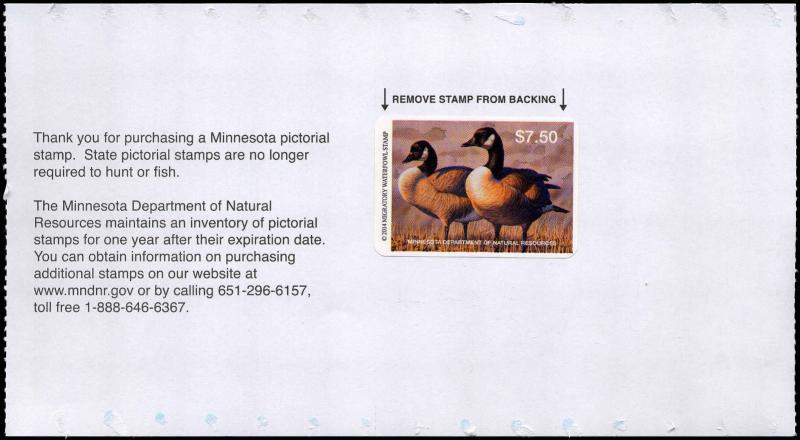 MINNESOTA  #38  2014 STATE DUCK STAMP CANADA GOOSE  by Scot Storm 