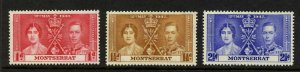 Montserrat 89-91 MNH King George VI Coronation