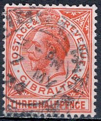 Gibraltar; 1922: Sc. # 78a: O/Used Single Stamp