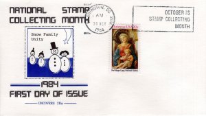 NATIONAL STAMP COLLECTING MONTH - WASHINGTON, DC  1984  FDC17636