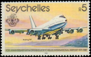 Seychelles #475-478, Complete Set(4), 1982, Aviation - Airplanes, Never Hinged