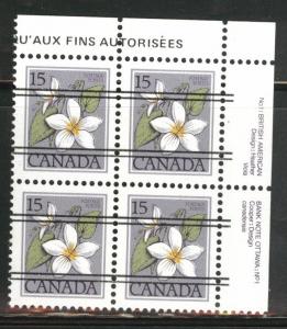 Canada Scott 787 MNH** Precancel corner block