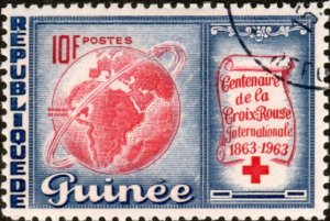 Guinea 310 - Cto - 10fr Red Cross / Globe (1963)