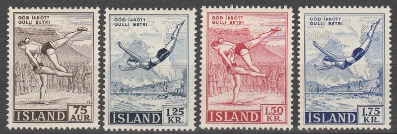 Iceland #287-8, 300-01  F-VF Unused  CV  $5.00  (S6770)