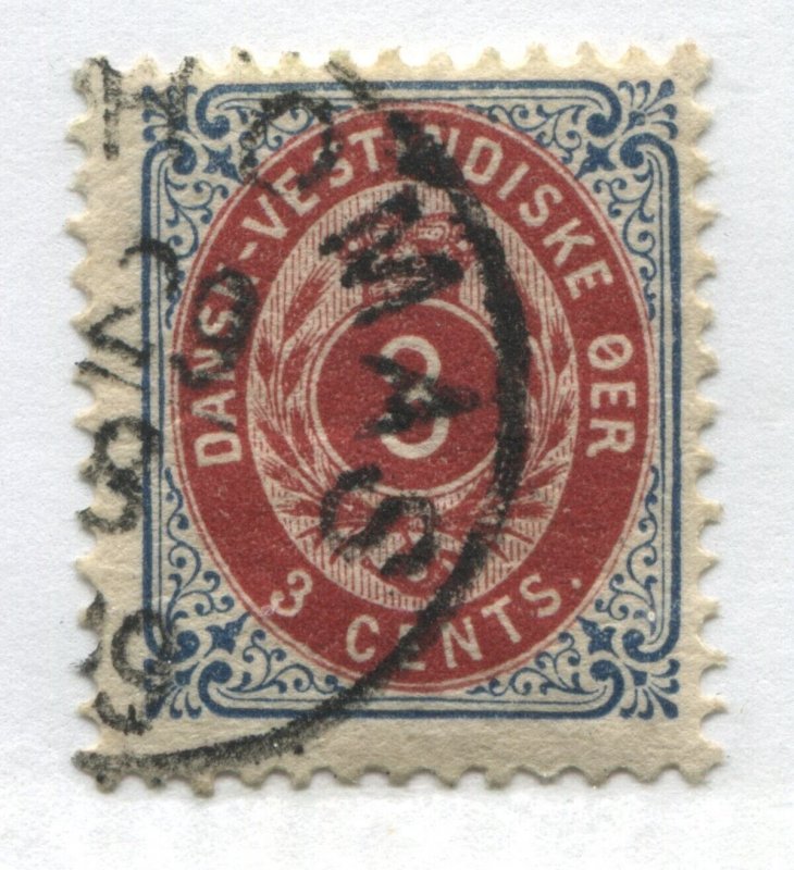 Danish West Indies 1898 3 cents CDS used