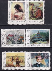Poland 1987 Sc 2788-93 Paintings by Leon Wyczolkowski Stamp Used