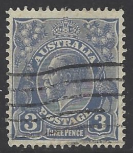 Australia, Scott #72; 3p King George V, Wmk 203, Used