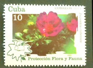 Cuba Sc# 5600  PROTECTED endangered FLOWERS 10c   2014 MNH