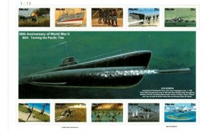 Palau - 1993 - WWII Submarine - Sheet of Ten - MNH