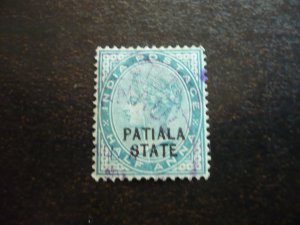 Stamps-Indian Convention State Patiala-Scott#13 - Used Part Set of 1 Stamp