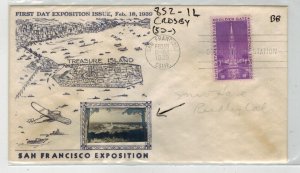 1939 SANFRANCISCO GOLDEN GATE EXPOSITION CROSBY PHOTO FDC 852-1L VARIETY