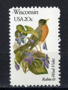 2001 * WISCONSIN *  U.S. Postage Stamp MNH