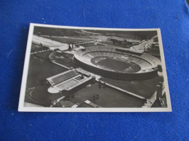 WWII ERA GERMANY PROPAGANDA POST CARD W/SPECIAL PM,OLYMPIC STADIUM