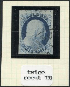 #9 VAR. VF+ USED RECUT TWICE AT BOTTOM, AND TWICE AT TOP BP0490