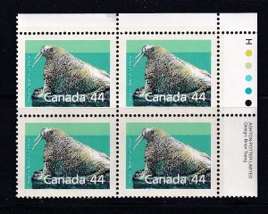 Canada 1989 - Mammal Def. Walrus - MNH PL.Block UR # 1171