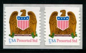 3271 US (10c) Eagle & Shield SA coil, MNH pr