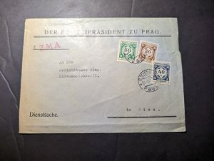 1942 Germany Bohemia and Moravia Cover Prague to Vienna Austria Dienstpost