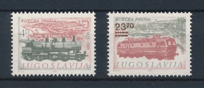 [113461] Yugoslavia 1983 Railway trains Eisenbahn  MNH
