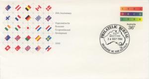 1986 Australia 25th Anniv OECD Economic SE FDC