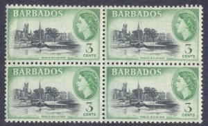 BARBADOS SC# 237 F-VF MNH 1953 Block of 4