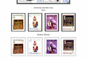 COLOR PRINTED SLOVENIA 2011-2015 STAMP ALBUM PAGES (43 illustrated pages)