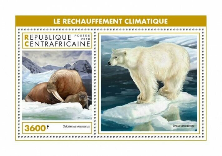 HERRICKSTAMP NEW ISSUES CENTRAL AFRICA Global Warming S/S