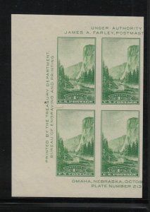 1935 Sc 769 National Parks FARLEY Yosemite wide left selvage