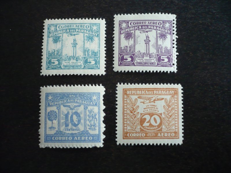 Stamps - Paraguay - Scott# C57,C59,C63,C67 - Mint Hinged Part Set of 4 Stamps