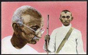 Chad 2009 Mahatma Gandhi original hand-painted artwork fo...