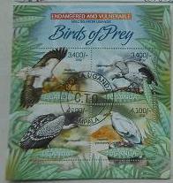 UGANDA SHEET USED BIRDS OF PREY ENDANGERED SPECIES