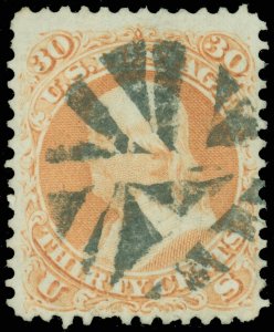 Scott #71, Used With CIRCULAR GEOMETRIC Unlisted Fancy Cancel! SCV $210.00+