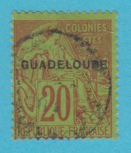 GUADELOUPE 20  USED - NO FAULTS VERY FINE! - JDA