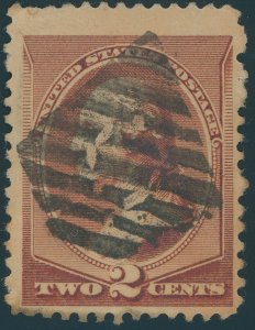 US 210 2 cent Washington; Used; Diamond fancy cancel -- see details and scan